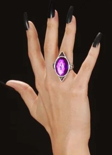Anello gotico gemma viola - gotico,