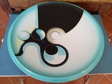 ISTITUTO D'ARTE FAENZA GRANDE PIATTO IN CERAMICA ANNI 60 DIAMETRO 53 GUERRA 