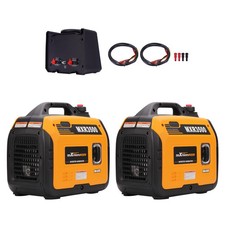2x Generatore Di Corrente 3KW 21kg + Parallelo Kit 32 A for Mancanza di corrente