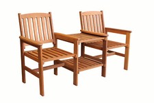 Panca da giardino HARMONY a 2 posti in legno massiccio, LAP 160x89x63 cm.