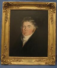 Olio su tela antico ritratto nobiluomo 1830 circa - museale