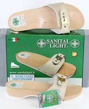 SANITAL zoccoli anatomici legno tomaia fibbia regolabile DONNA beige 100 num. 40