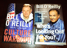 Lot of 2 Bill O'Reilly Books - Who's Looking Out for You?  & Culture Warriors