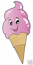Ice Cream Cone Decal 14" Soft