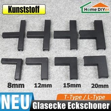 Angolo Vetro Acquario Paraspifferi Angolari in Plastica Connettore Vetro Fissaggio 8-20mm