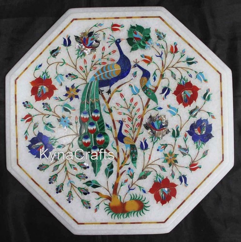 Peacock design corner - peacock, table