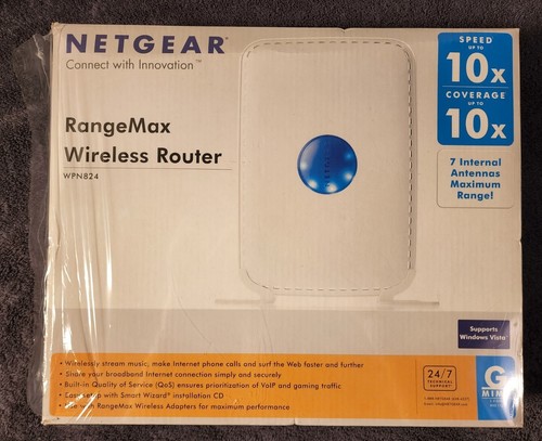 Netgear rangemax wpn824 router - rangemax,