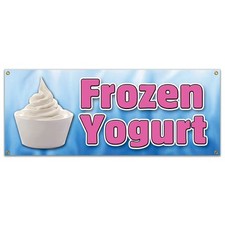 FROZEN YOGURT BANNER SIGN