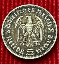 5 Reichsmarks Von Hindenberg 1936 (rif:19.104)