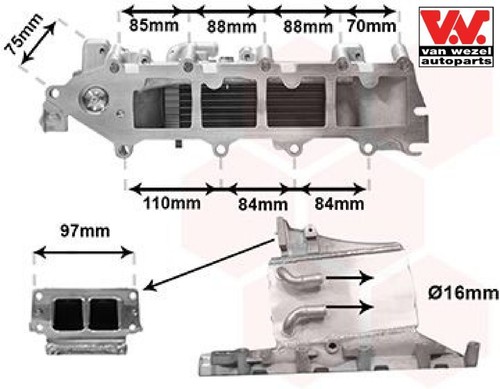 Van wezel 58004376 intercooler - 58004376,