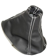 FORD FOCUS MODELLO 2012 CUFFIA CAMBIO MARCE IN PELLE NERA CUCITURE GRIGIE