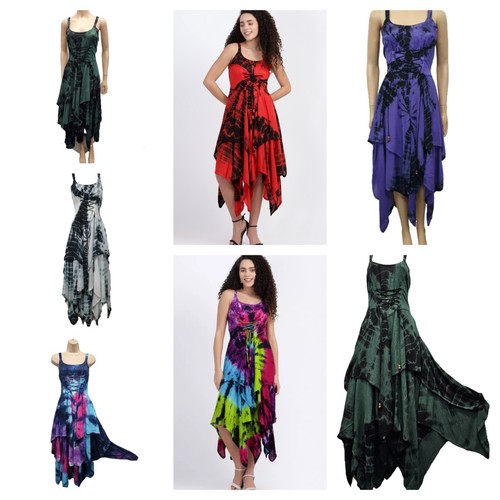 Abito maxi corsetto tie dye