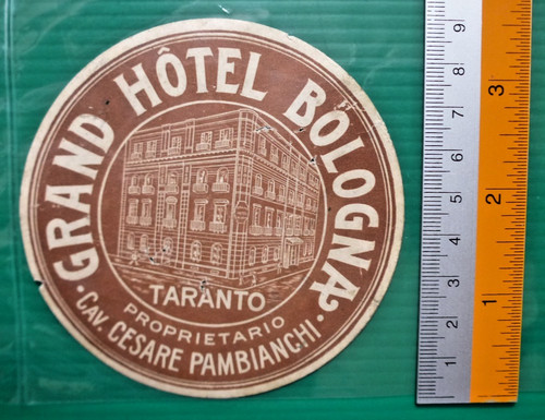 Etichetta vintage originale - , da