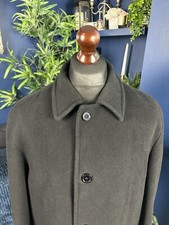 M&S Collezione Cappotto Uomo Nero Lana Cashmere Grande Peaky Blinders Funerale