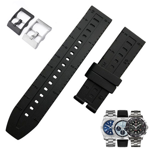 Black rubber bracelet - black, for