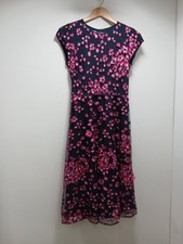 Abito Hobbs blu navy rete rosa