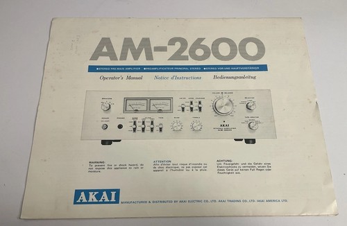 Akai 2600 amplificatore - am-2600,