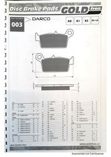 Pastiglie freno GOLD Fren per HYOSUNG XRX KYMCO Cobra Cross Manboy YAMAHA Yz Wr