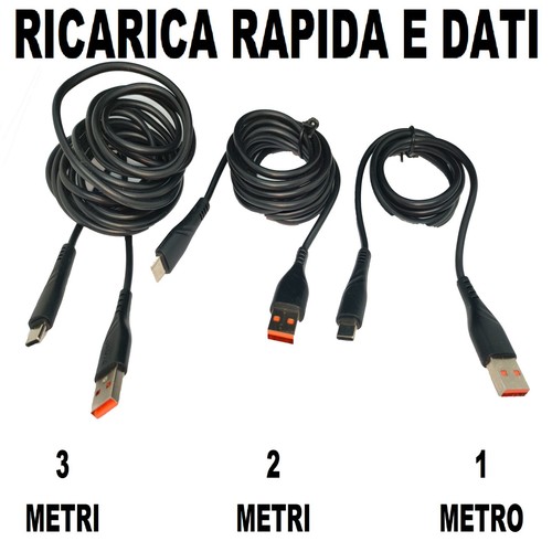 Cavo usb type nero - cavo,