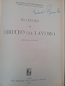 Nozioni diritto del lavoro - nozioni,