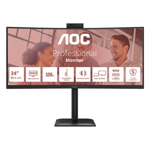 Aoc monitor led - monitor, 34"