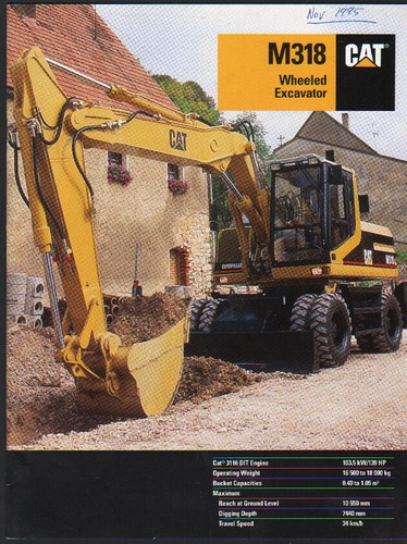 Foglietto brochure escavatore