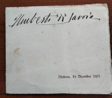 1921 autografo umberto di - 1921,