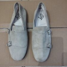 Mocassini Uomo Eleganti Camoscio Doppia Fibbia Scarpe Cerimonia Made in Italy