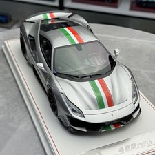 GH Model 1/18 Ferrari Novitec 488 pista ( LIMITED ED.20pcs ) Nurburgring Silver 