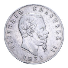 5 LIRE 1875 ROMA NC VITT