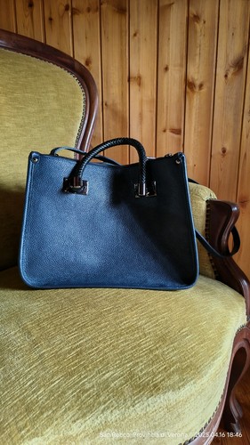 Borsa mano semplice blu e - borsa,