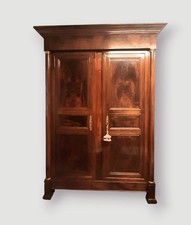 Armadio Antico in Noce Massello – Epoca Impero Inizi '800 – 2 Ante 