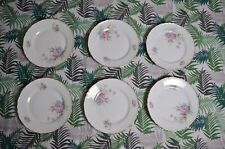 S5897 SET 6 PIATTI PIANI FIORI PORCELLANA RICHARD GINORI SERVITO SERVIZIO