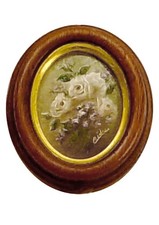 COPPIA DI MINIATURE Olio su