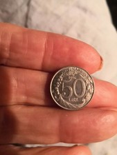 moneta rara 50 Lire mini disegno uva 1996