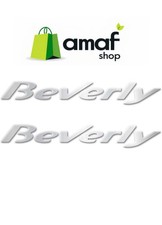 2 ADESIVI in RESINA BEVERLY SCRITTA per SCOOTER PIAGGIO 125 300 350 No 3d