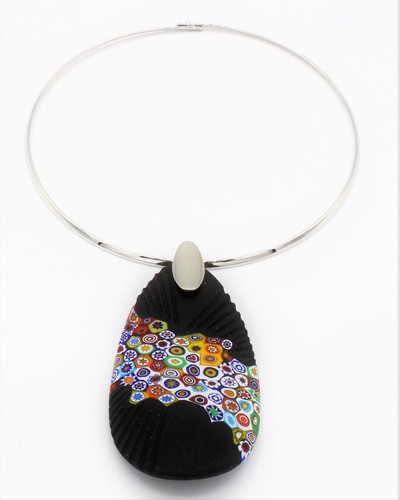 Collana donna vetro battuto e - vetro,
