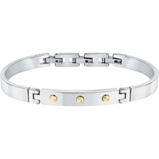 Bracciale Uomo Morellato Urban SABH17 Semirigido Acciaio Regolabile Argento Oro