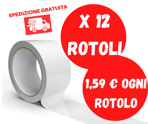 Nastro pacchi bianco - 12,
