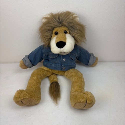 Giacca denim peluche leone
