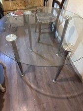 Tavolo Tondo Vetro Trasparente