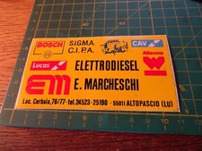 ADESIVO STICKER kleber vintage BOSCH CAV LUCAS ELETTRODIESEL ALTOPASCIO LUCCA
