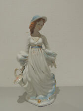 Statuina porcellana italiana vintage,donna 