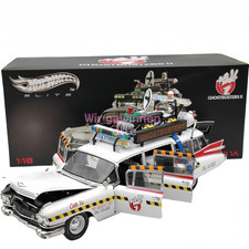 Per Hot Wheels X5470 1/18 Cadillac Ghostbusters Ii Ecto 1a Elite auto pressofusa