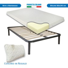Kit Rete e Materasso waterfoam da 11 cm piazza e mezza 120x190 + cuscino fiocco