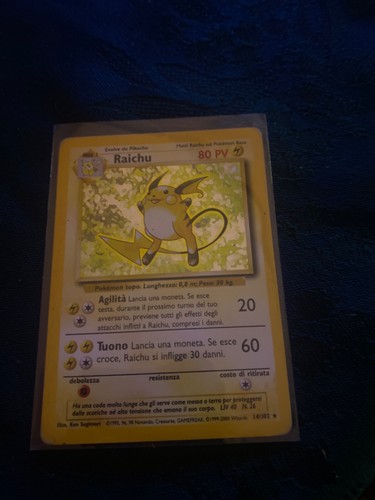 Carta pokemon raichu holo - ,,