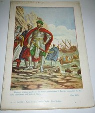 VECCHIA STAMPA MUSTAFA E TURCHI STORIA D'ITALIA PAOLO GIUDICI TANCREDI SCARPELLI