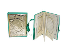 Cornice Portafoto Ricordo Nascita Bimbo in Argento 