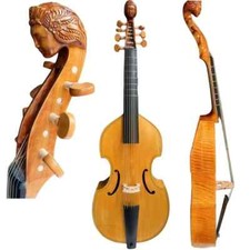 Raro violino basso, 7 corde 27" Viola Da Gamba, intagliato Noble Lady Face, Master Sound