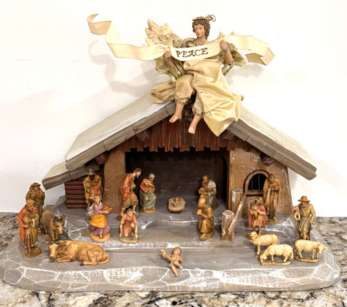 Presepe intagliato vintage - vintage, 3"
